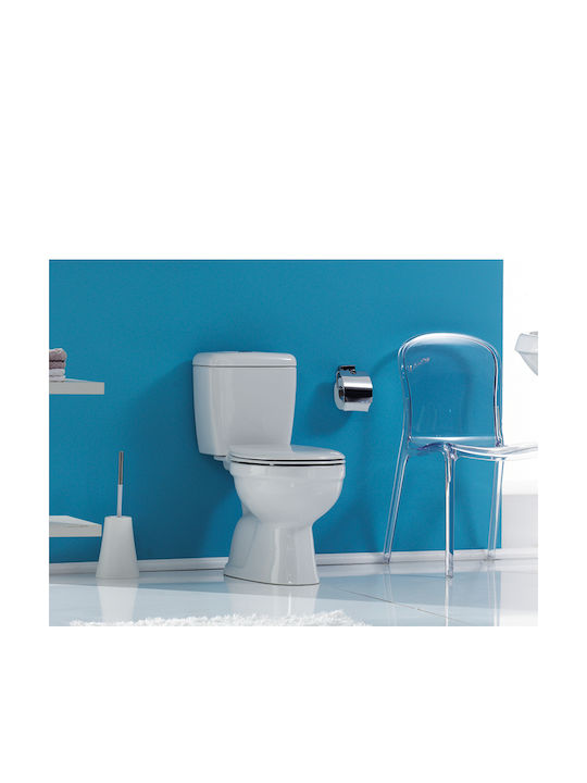 Cerastyle Lila Stehende Toilette mit Spülung mit Deckel Thermoplast Sanftes Schließen Weiße