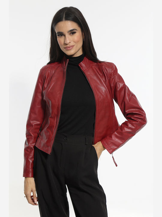 Newton Leather Leather Jacket Leather burgundy