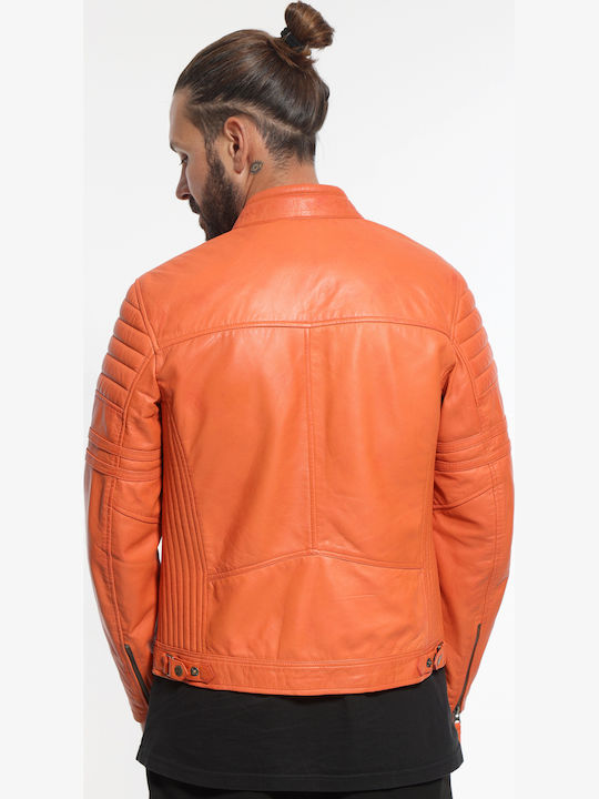 Lederjacke Jacke Orange