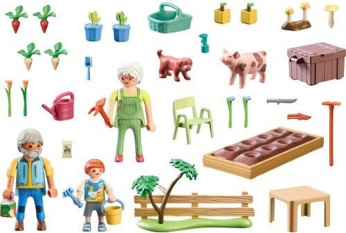 Playmobil Country Grandpa and Grandma's Vegetable Garden for 4-10 years old