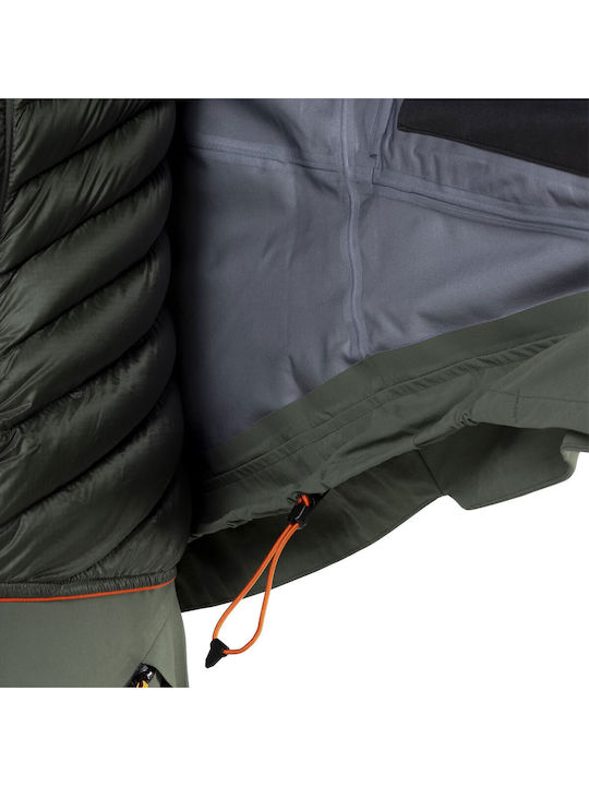 Winter Jacket Hardshell Waterproof and Windproof Green