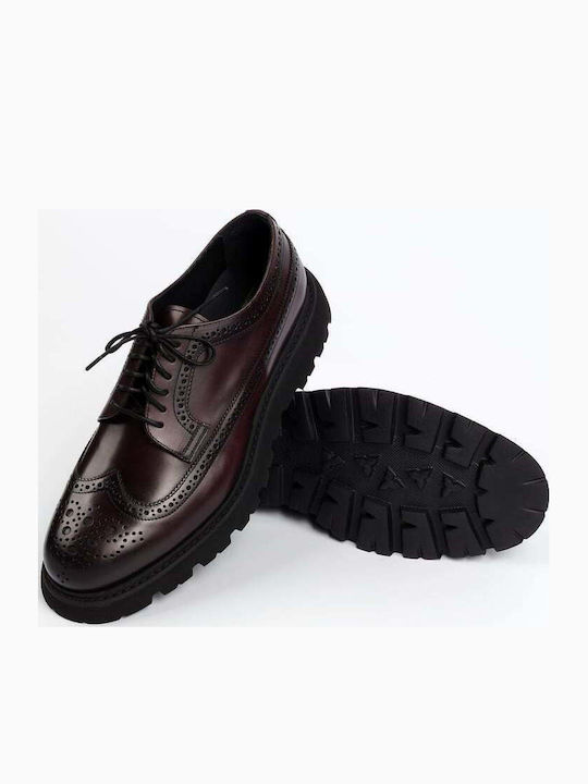 Men's Leather Oxfords Burgundy