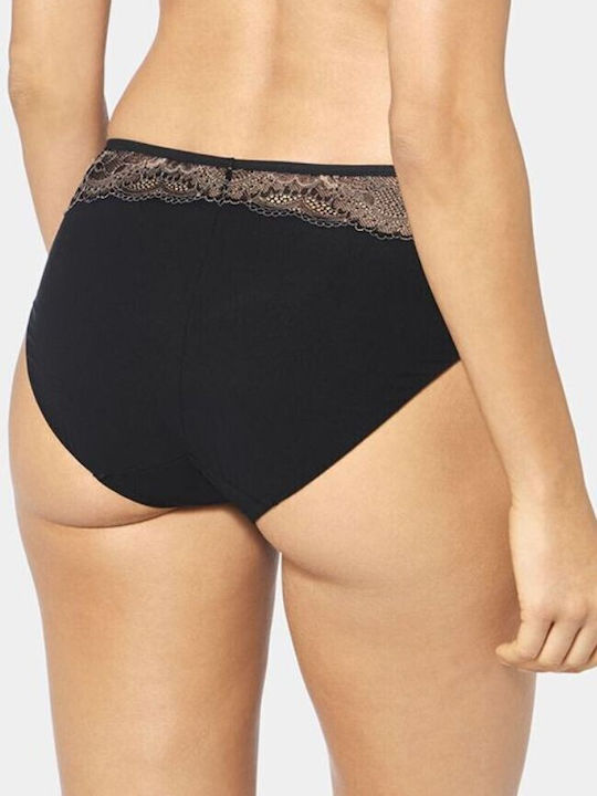 Triumph High Waist Women's Slip 3Pack Seamless with Lace Black