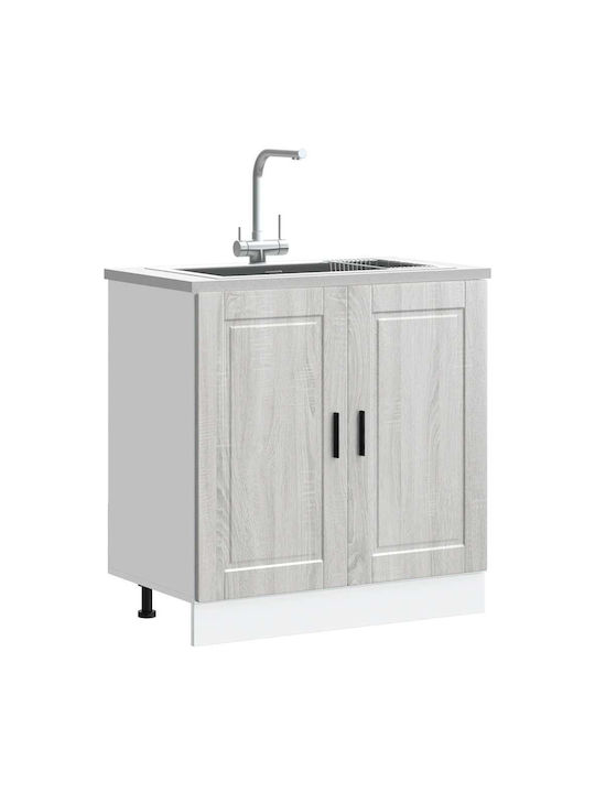 Spülbeckenschrank Sonoma Grey 80x46x81.5Stück