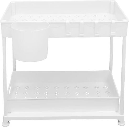 TimelessTools Ραφιέρα Ντουλαπιού Πλαστική 33x40x23εκ. 2τμχ Λευκή
