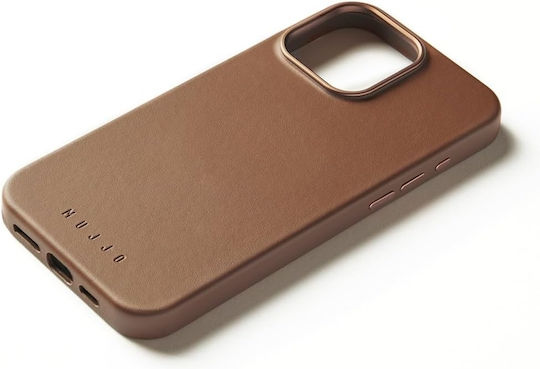 Mujjo Back Cover Δερμάτινο 1mm Καφέ (iPhone 16 Pro Max)