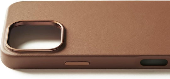 Mujjo Back Cover Δερμάτινο 1mm Καφέ (iPhone 16 Pro Max)