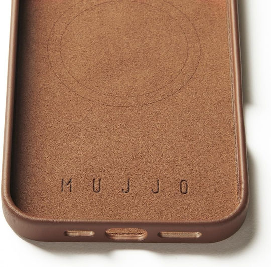 Mujjo Back Cover Δερμάτινο 1mm Καφέ (iPhone 16 Pro Max)