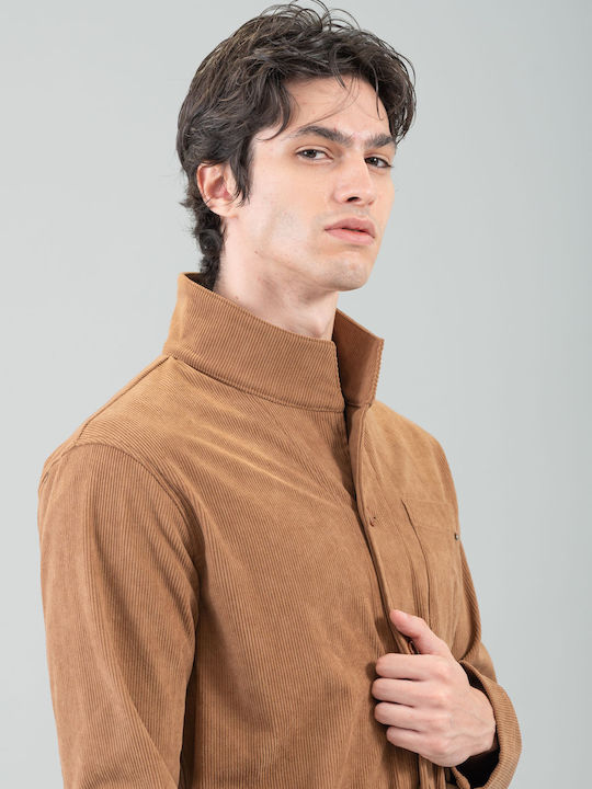 Μακρυμάνικo Overshirt Camel 300-2425-Azzate