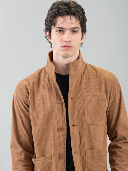 Μακρυμάνικo Overshirt Camel 300-2425-Azzate