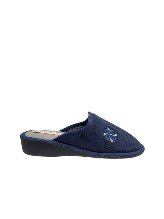 Kolovos Winter Women's Slippers in Blue color