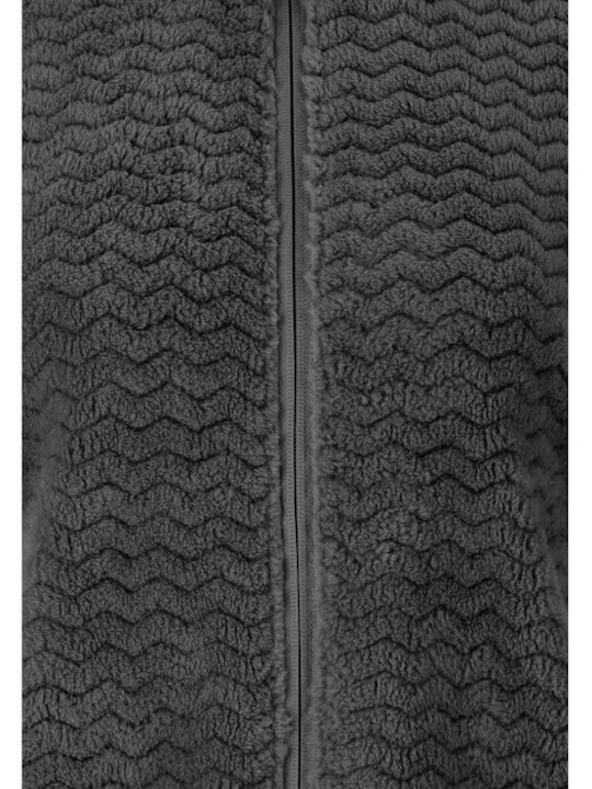 Fleece Γυναικεία Ζακέτα σε Γκρι Χρώμα