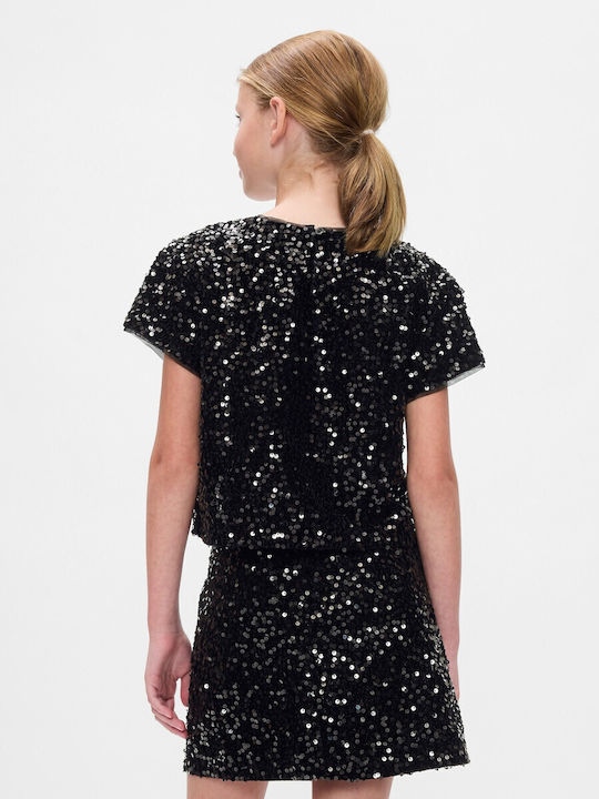 Rochie pentru Copii Mâneca scurta cu Paiete Multicolor