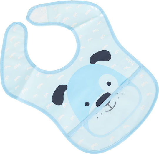 Cangaroo Bib Fabric with Pocket Moody Blue for 6 m+