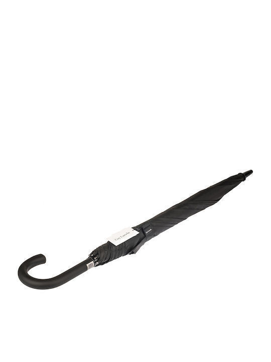 Guy Laroche Windproof Automatic Umbrella with Walking Stick Black & Red