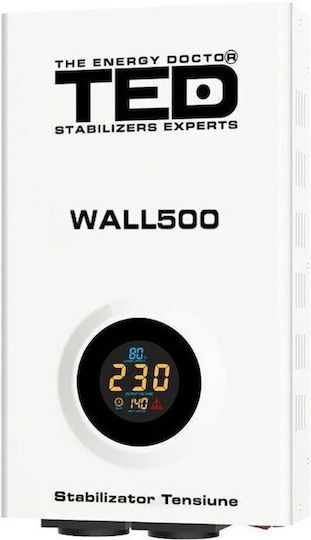 Автоматичен стабилизатор на напрежение 500 Va/300 W 135-265 V за стенен монтаж