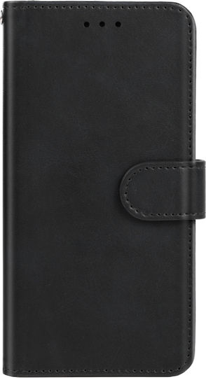 Brieftasche Leder / Synthetisches Leder / Silikon Schwarz (Realme C30)
