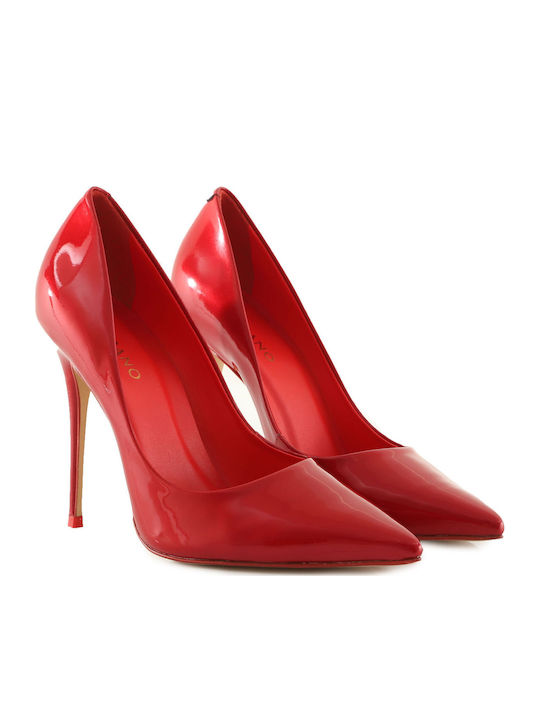 Leder Pumps Rot