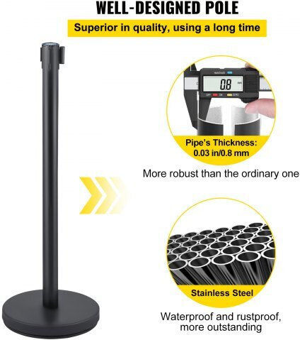 Vevor Safety Barrier Post Black ZGGLZHSTZXJT6TNEXV0