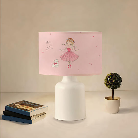 GloboStar Led Kids Portable Lamp Ballerina Pink 24x24x32εκ.