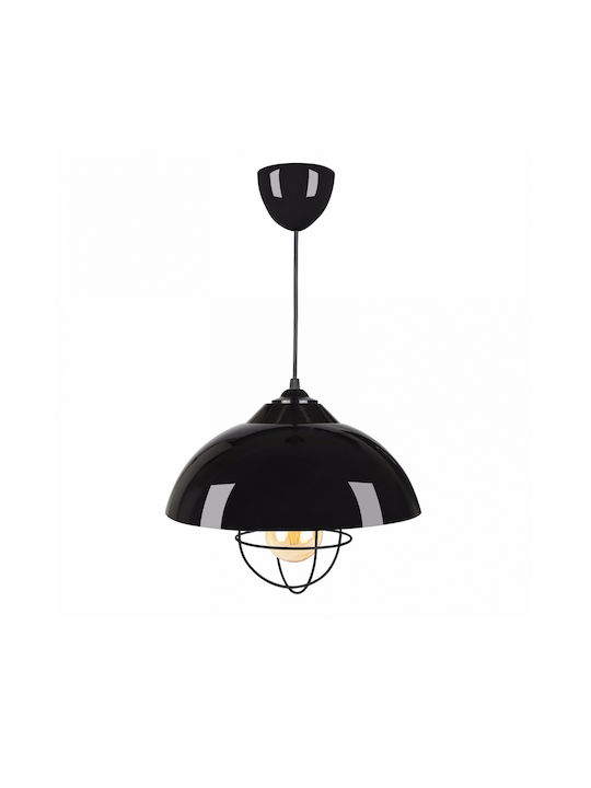 GloboStar Pendant Light Black Bell with Socket E27 30x30x70cm