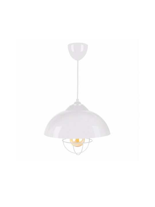 GloboStar Pendant Light White Bell with Socket E27 30x30x70cm