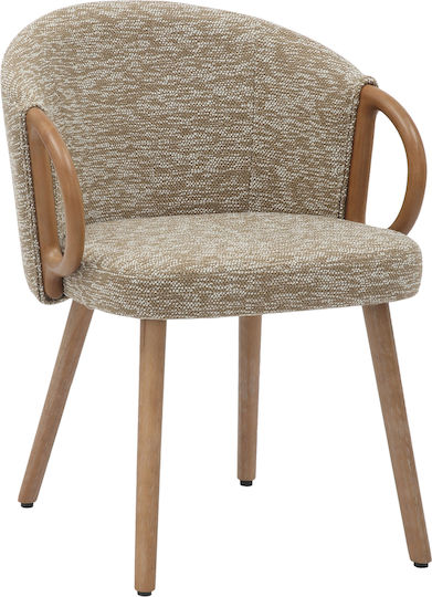 Rig Stühle Speisesaal Beige 1Stück 59x58.5x72.5cm