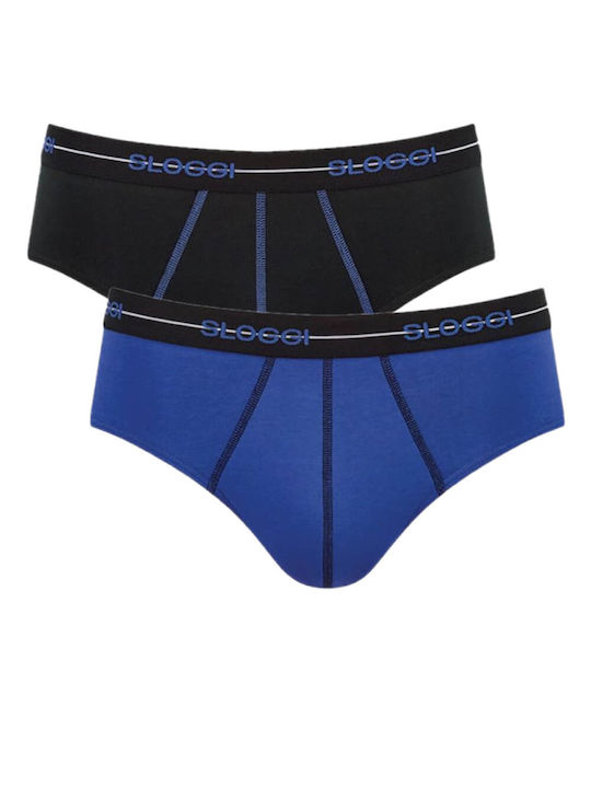 Sloggi Men's Briefs 2Pack Black/Blue