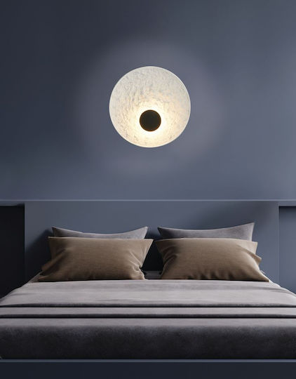 Lamp Wall with Integrated LED and Warm White Light Black 30cm