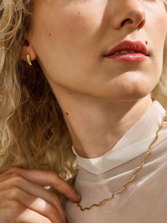 Skagen Earrings made of Steel Gold Plated