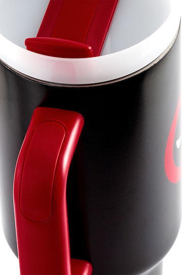 Pyramid International Symbol Handled Tumbler Θερμός Ανοξείδωτο 1.2lt Γκρι με Καλαμάκι και Λαβή