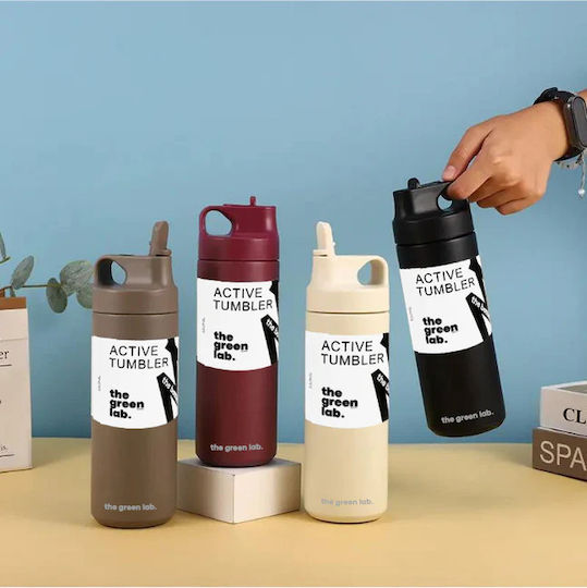 Boobam Bottle Thermos 600ml Green, Black
