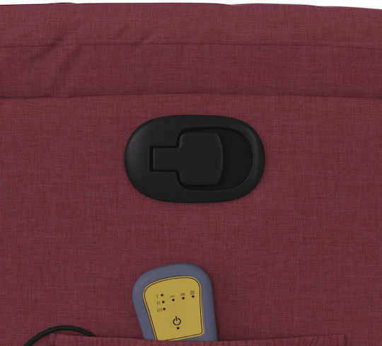 Relaxsessel Friseurwaschbecken mit Fußhocker Bordeaux 77x93x99cm