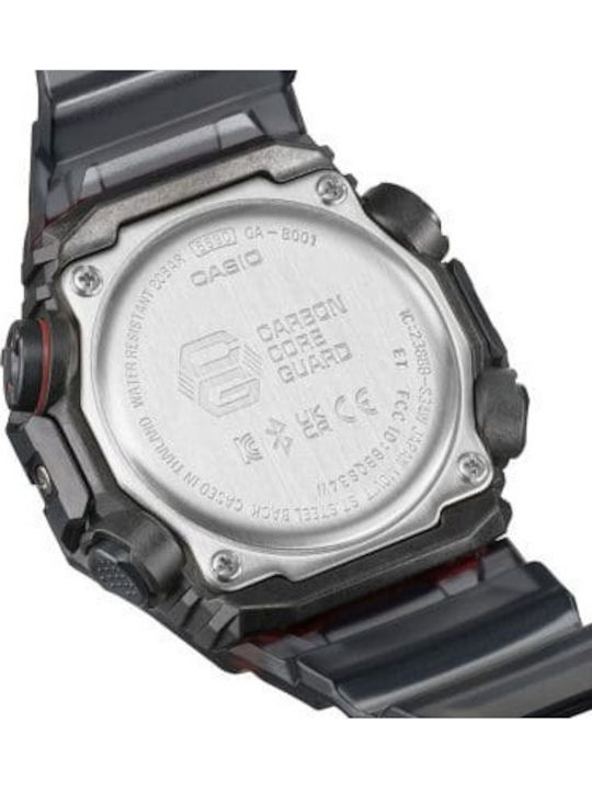 Casio G-shock Analog/Digital Men's Watch 46mm Chronograph Battery with Black Rubber Strap