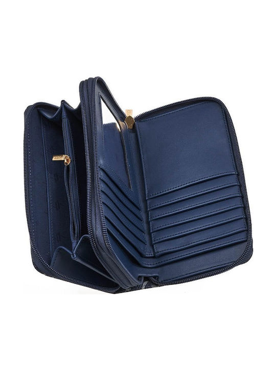 Groß Damen Geldbörse Klassisch Marineblau