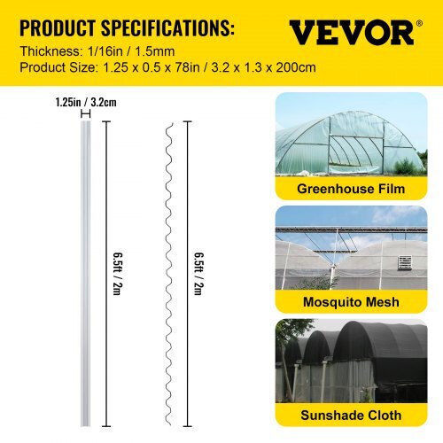 Пакет пружина и канал Vevor оранжерия 2 м 40 бр Ymckctzlhj240a6bkv0