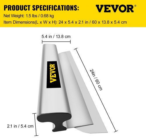 Vevor 24" Stainless Steel Plaster Smoothing Knife Spatula Blade