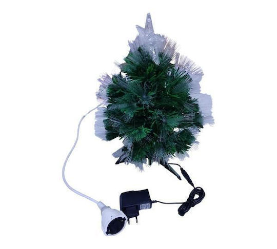 cu lumină LED Decorațiune de Crăciun Braduleț Cireșe Aspect natural 35cm. Împodobit Verde Tree