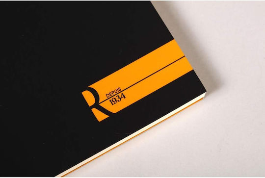 Rhodia Σημειωματάριο A5 70 Φύλλων Ριγέ Μαύρο