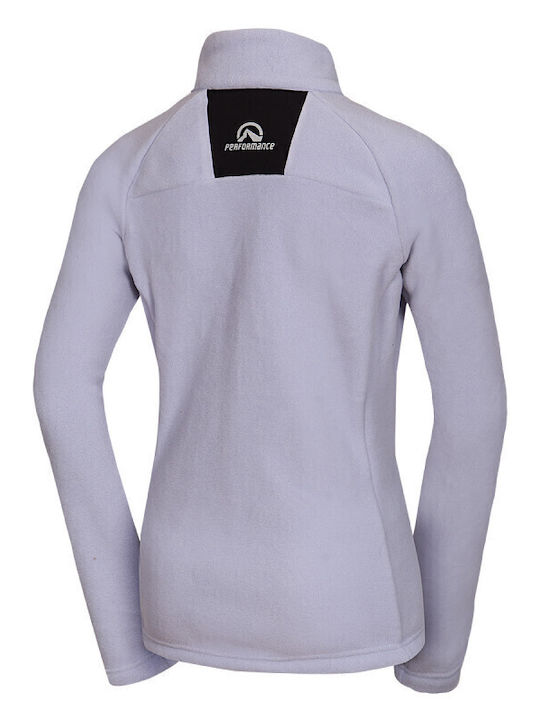 Women's Cardigan with Zipper Purple