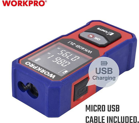 WorkPro Laser Distance Meter WP267001 with Range up to 40m