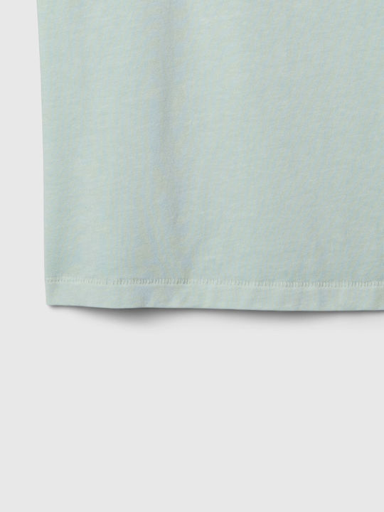 Women's Sweater Cotton Turtleneck Frothy Aqua Blue