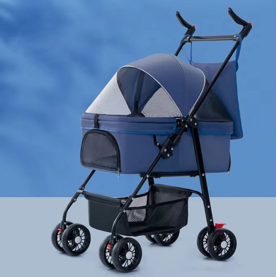 Dog/Cat Carrying Blue Stroller L50xW59xH96cm