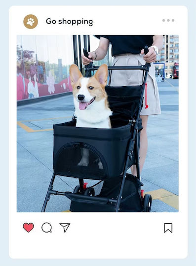 Dog/Cat Carrying Red Stroller L50xW59xH96cm