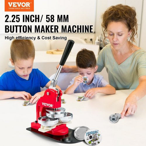 Mașină de fabricat insigne Vevor 58 mm 500 buc & Cutter & Carte Magică Bjskxz58mm5004e24v0