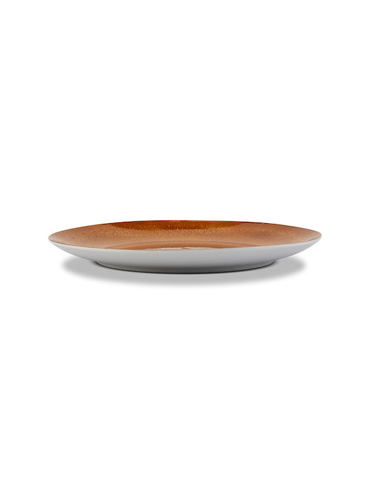 Nava Plate Shallow made of Porcelain Brown with Diameter 27cm