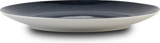 Nava Plate Desert made of Porcelain Blue with Diameter 19cm