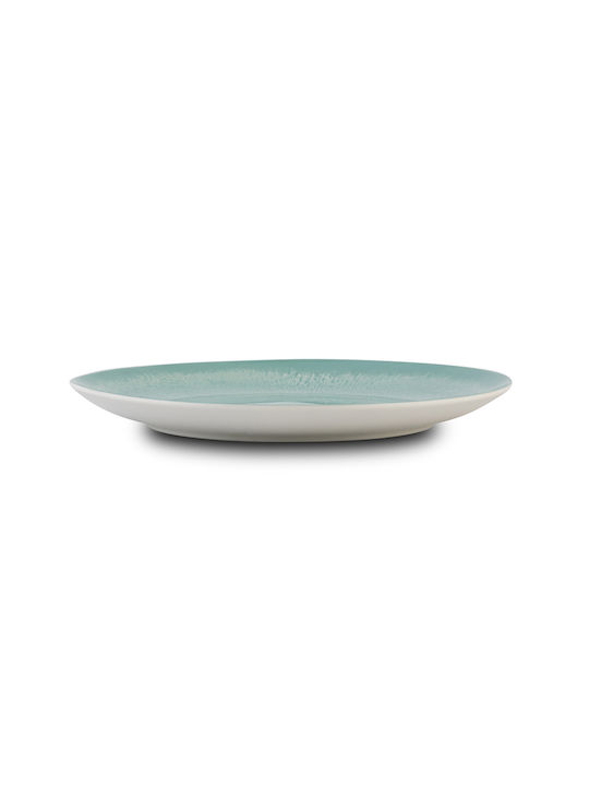 Nava Plate Shallow made of Porcelain Light Blue with Diameter 27cm