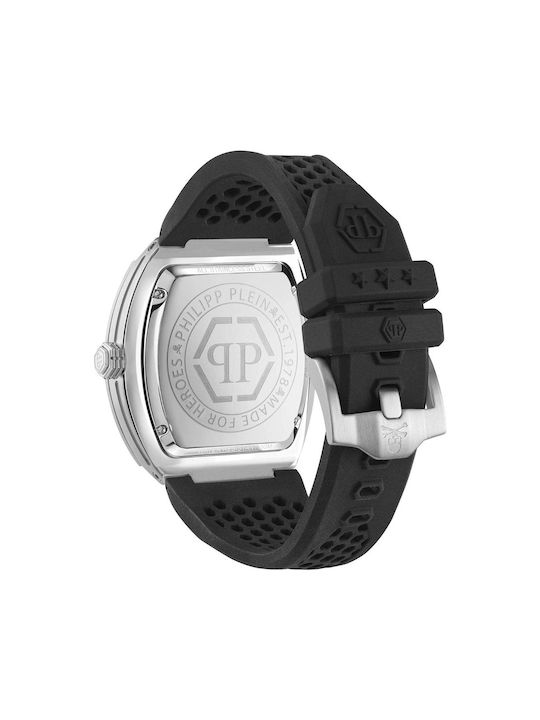 Philipp Plein Hexagon Phantom Men's Watch Battery with Black Rubber Strap