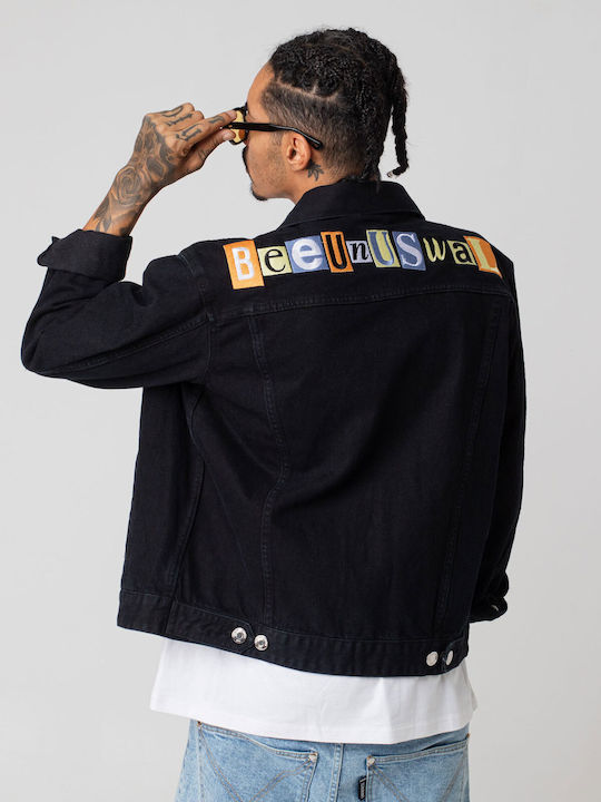 Bee. Unusual. Denim Jacket Black